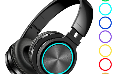 BlitzWolf® AIRAUX AA-ER1 bluetooth 5.0 Graphene Headphone Foldable RGB Earphones Over Ear Stereo Wireless Headset Built-in Mic For Phones Computer COD