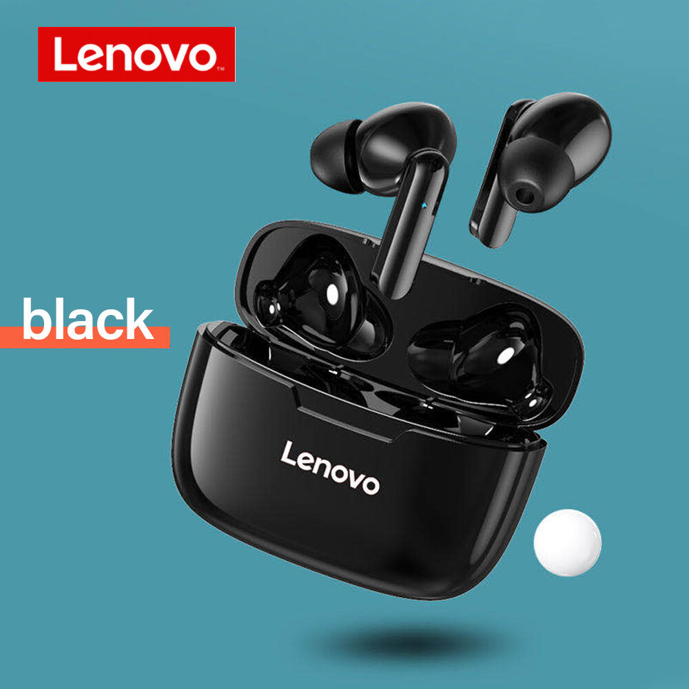 Lenovo XT90 TWS bluetooth 5.0 Earphone Low Latency HiFi Bass Waterproof Sport Gaming Headphones with Noise Cancelling Mic Type-C Charging COD